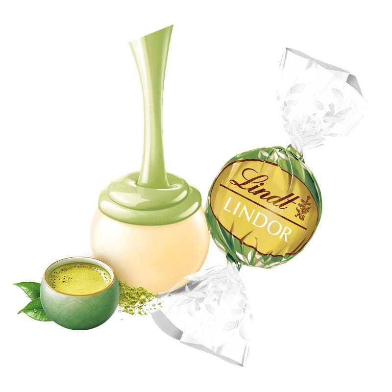 Matcha White Chocolate LINDOR Truffles 800-pc Case (353 oz)